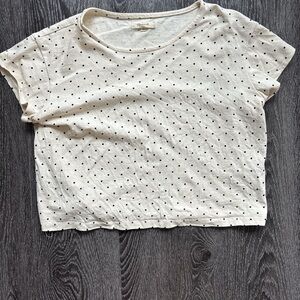 Madewell Cropped Polka Dot Top
